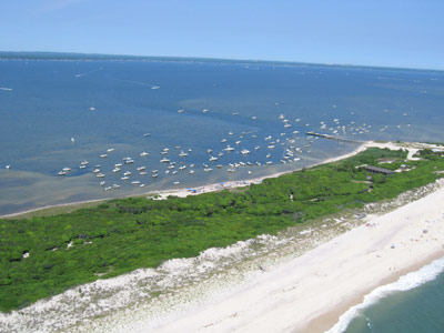 Barrett Beach Talisman is one of the narrowest parts of Fire Island