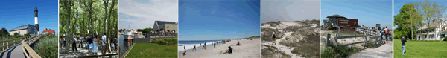 Collage of Fire Island facilities