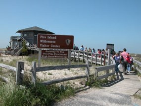 Group arrives at Wilderness Visitor Center on Fire Island.