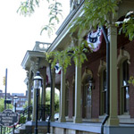 Porch of Ida Saxton House at First Ladies National Historic Site.