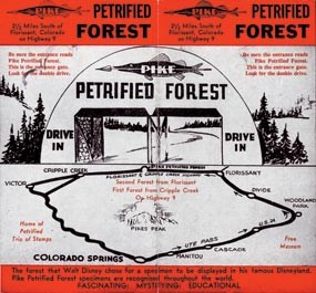 Image of brochure for the Pike Petrified Forest