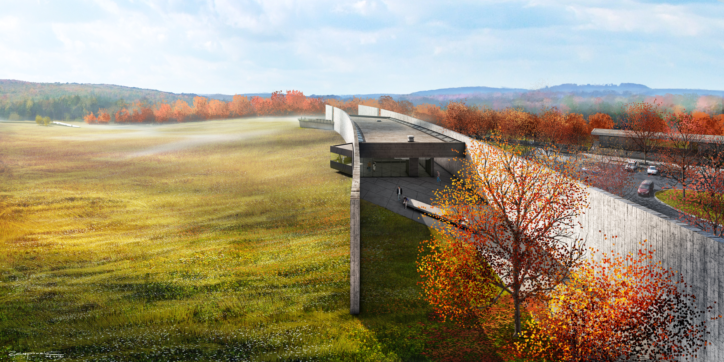 Artist's rendering of the Visitor Center Complex