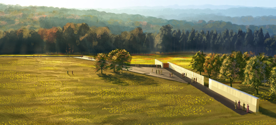 New artist rendering of the Flight 93 National Memorial New artist rendering of the Flight 93 National Memorial