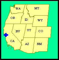 map image of the Pacific West