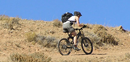 biking the gravel portion of the scenic drive
