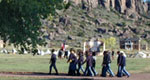 Soldiers on parade ground.