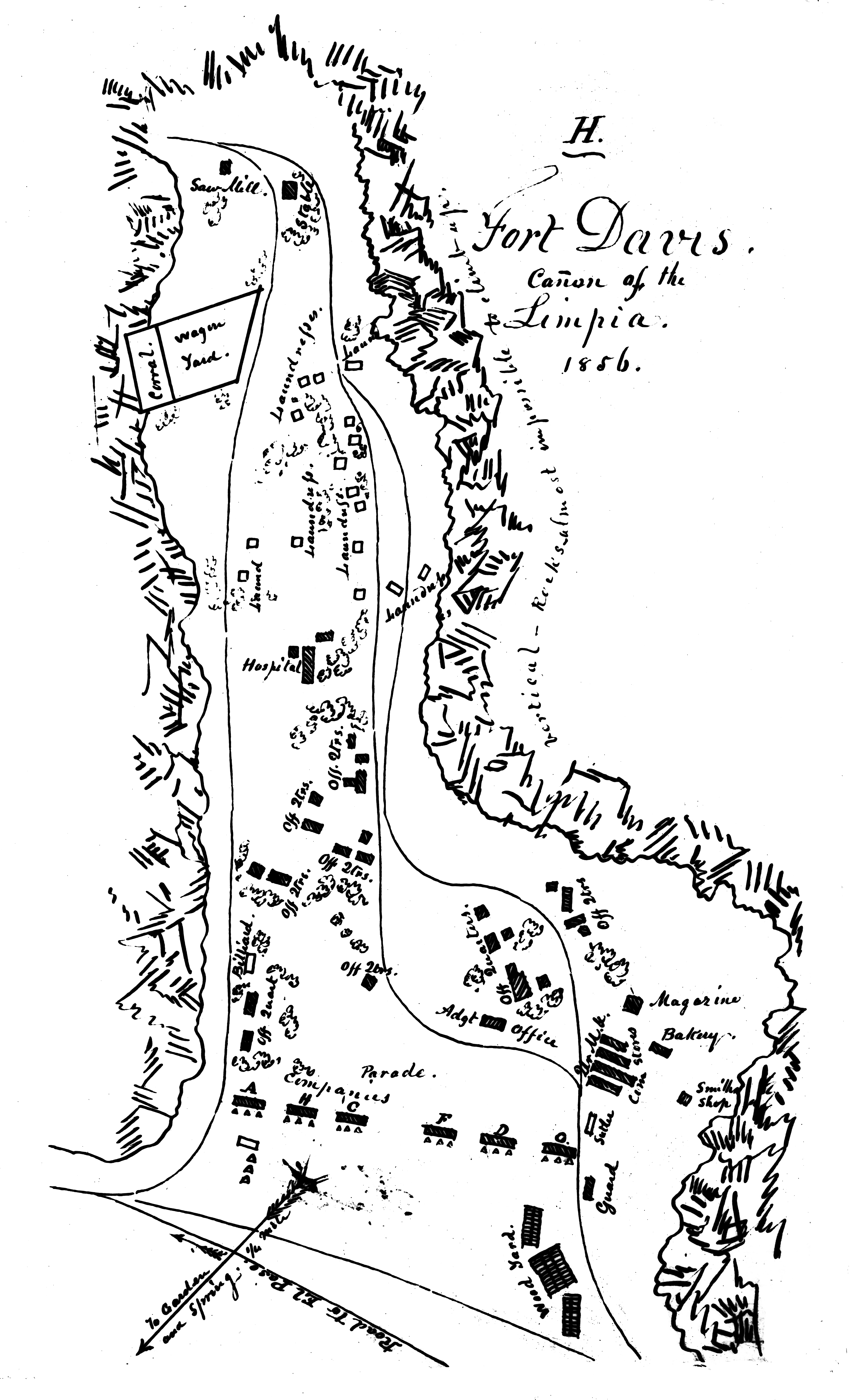 Sketch map of the Pre-Civil War Fort