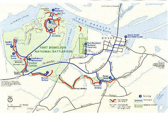 Fort Donelson Tour Map