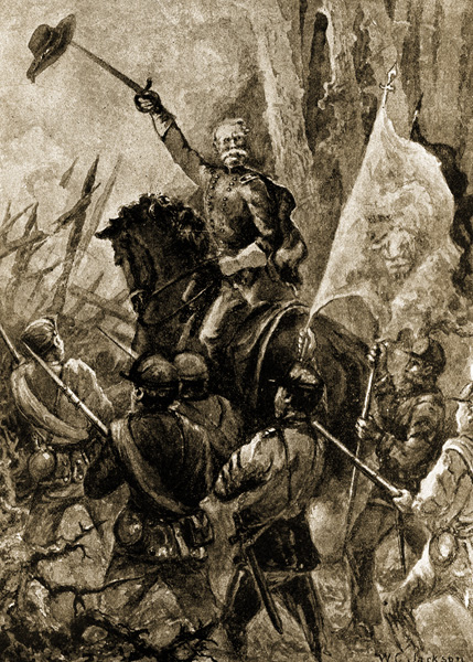 Brig. General C.F. Smith leading his attack on February 15, 1862.