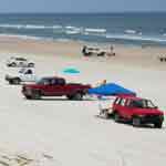 Cars on the beach at Fort Matanzas