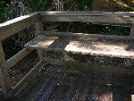 Old seating area on Nature Boardwalk