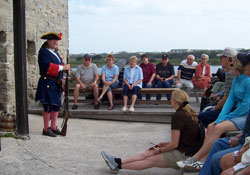 Each tour to the fort includes a ranger presentation.