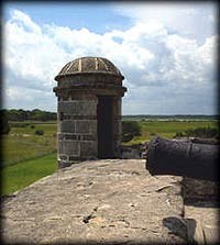 The sentry box or garita is an architectural feature of Spanish forts throughout the Caribbean.