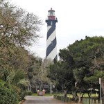 The St. Augustine Lighthouse, with its unique stripes, was completed in 1874.