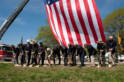 A Star-Spangled Groundbreaking for the new Visitor Center, April 27, 2009.