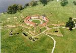 An aerial photo of Fort McHenry