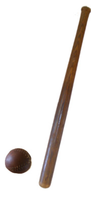 Civil War baseball and bat