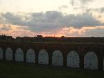 Sunrise over fort pulaski