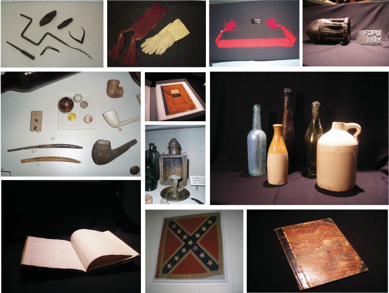 Bottles, diaries, artillery pieces, and flags are just a few of the collections held by Fort Pulaski.