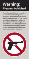 Firearms Prohibited in Government Buildings Sign