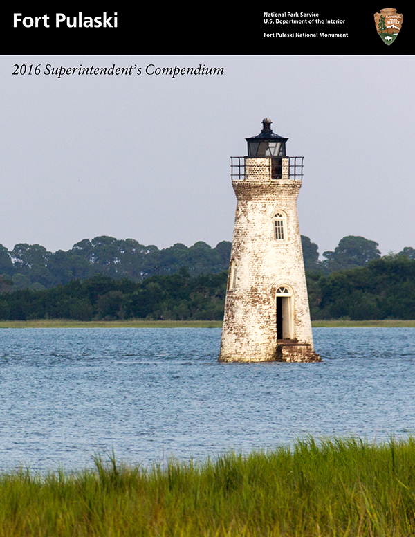 The Cockspur Island Lighthouse graces the 2016 Superintendent's Compendium