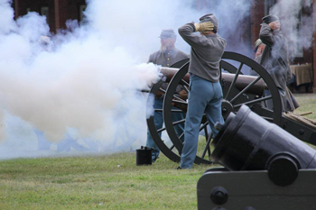Cannon Firing at Fort Pulaski