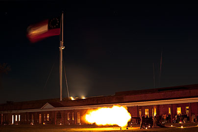 Cannon Firing during the Nog Party
