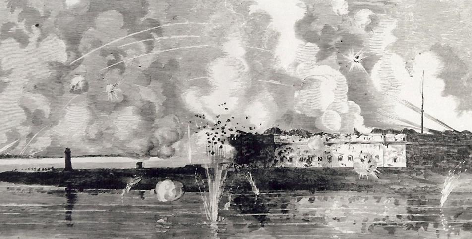 Fort Pulaski Under Fire, April 1862, Leslie's Weekly