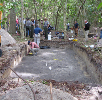 Photo of archeological excavations at Fort Raleigh