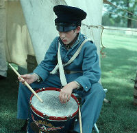 Soldier playing drums