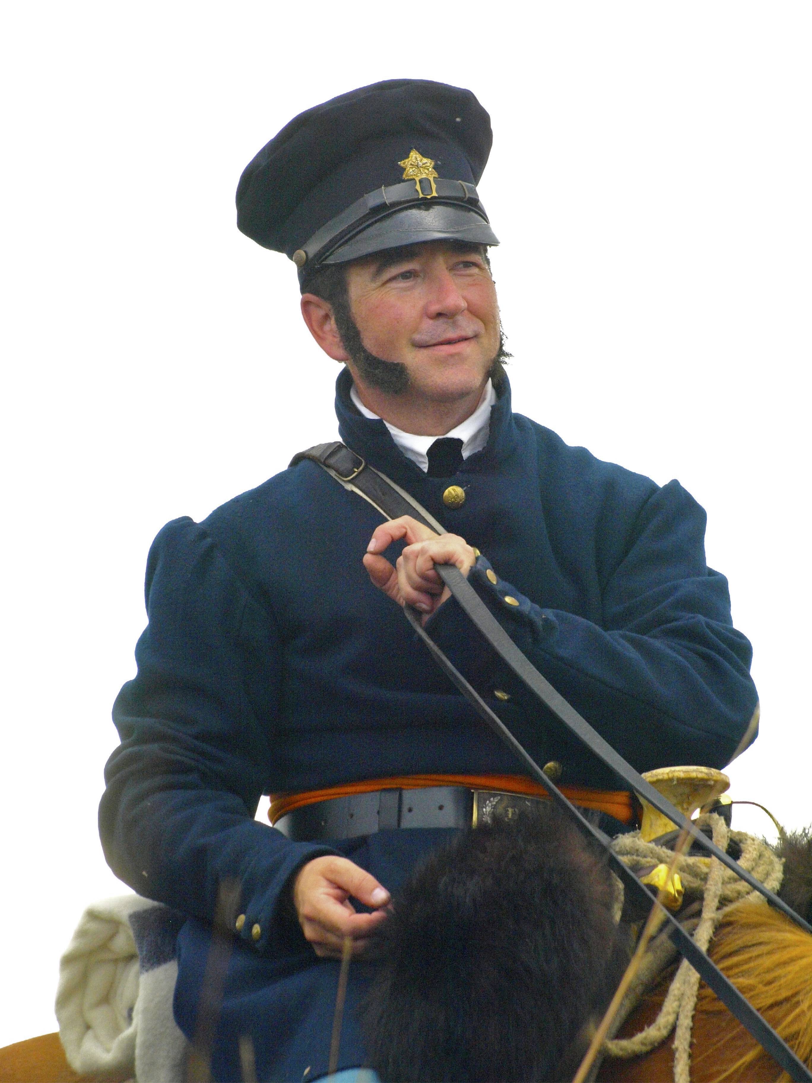 Reenactor Bill Jordan portraying Captain Benjamin Moore