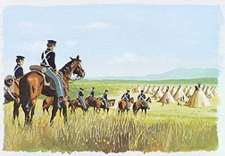 Dragoons visiting the Pawnee camps