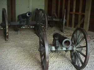 Artillery in Gun Shed at Fort Scott
