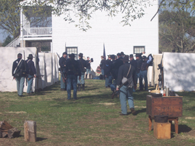 Soldiers at Civil War Encampment held at Fort Scott in 2006