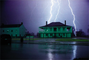 Lightning Strike at Fort Scott in December