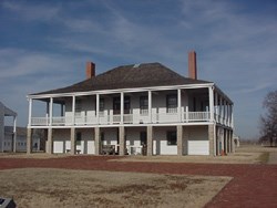 Visitor Center in historic post hospital at Fort Scott