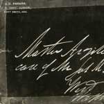 detail of envelope written by Judge Parker