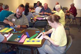 teachers working on project