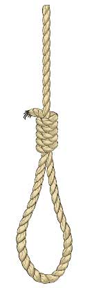 drawing of rope tied as a noose