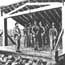 A representation of the Fort Smith gallows depicting the execution of Cherokee Bill.