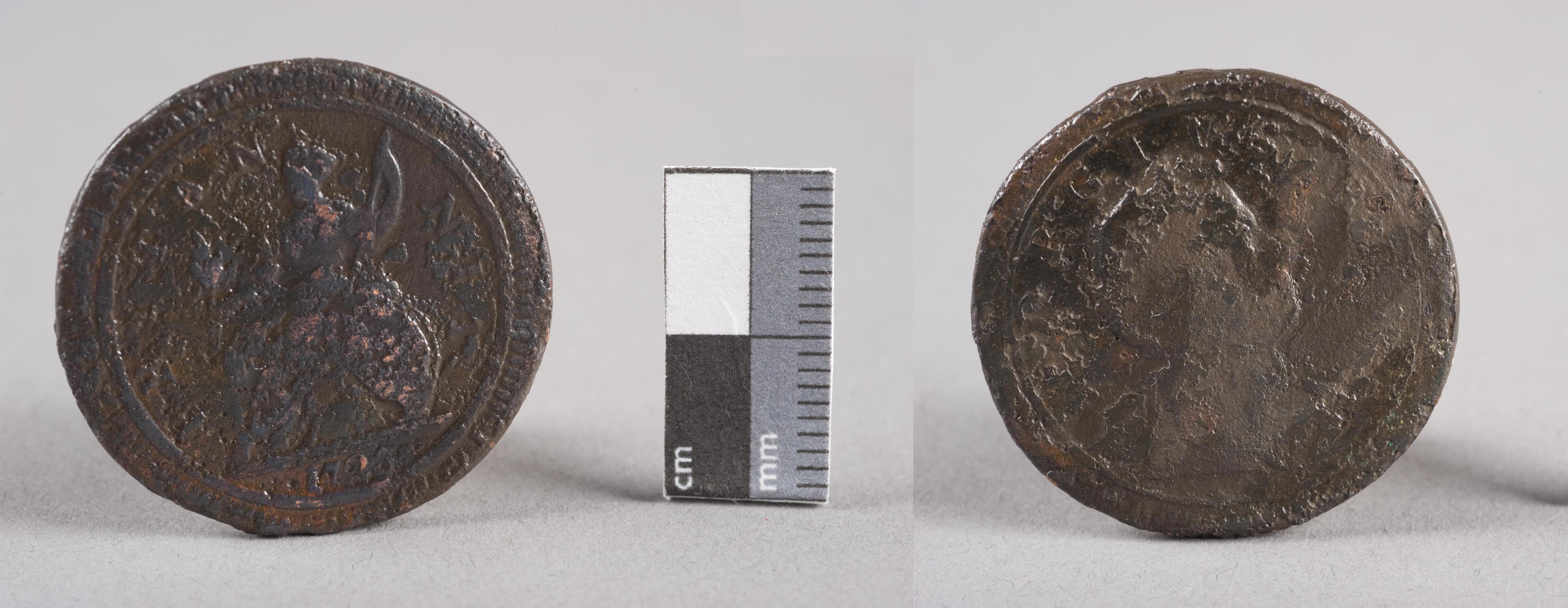 Coin with date of 1723