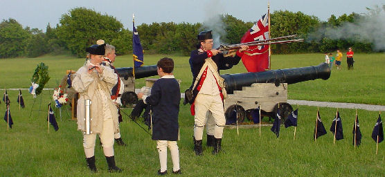 Re-enactors at Fort Moultrie on Carolina Day.