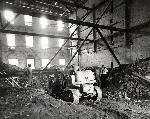 Theatre gutted-removing rubble 