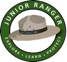 NPS Junior Ranger logo with hat and words Explore Learn Protect