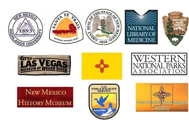 Logos of partnering agencies/groups of Fort Union National Monument