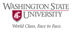 Official Washington State university logo. Text reads: World Class. Face to Face.