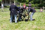 Image of the mountain howitzer being assembled