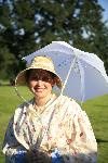 Volunteer with Parasol