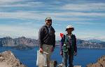 NCRI Archaeologists Jacqueline Cheung and Eric Gleason prepare for excavation at Crater Lake National Park