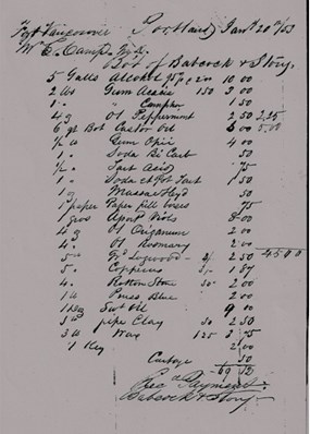 A hand-written order for goods from the sutler at Fort Vancouver